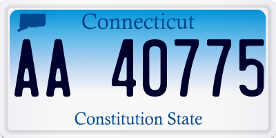 CT license plate AA40775