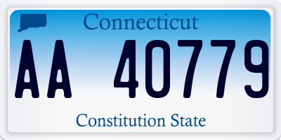 CT license plate AA40779