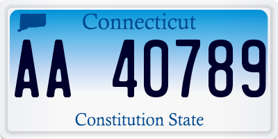 CT license plate AA40789