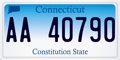 CT license plate AA40790