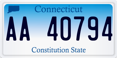 CT license plate AA40794