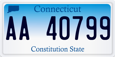 CT license plate AA40799