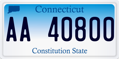 CT license plate AA40800