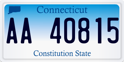 CT license plate AA40815
