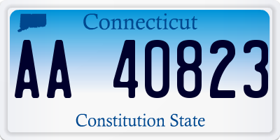 CT license plate AA40823