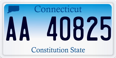 CT license plate AA40825