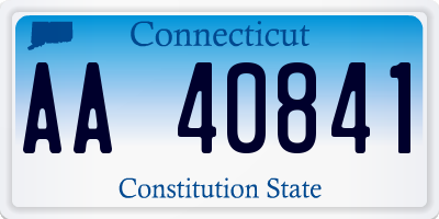 CT license plate AA40841