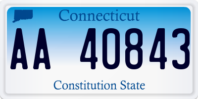 CT license plate AA40843