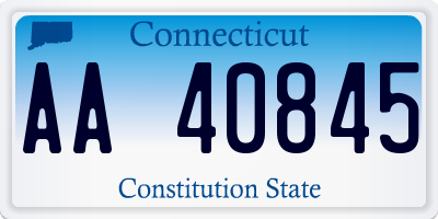 CT license plate AA40845