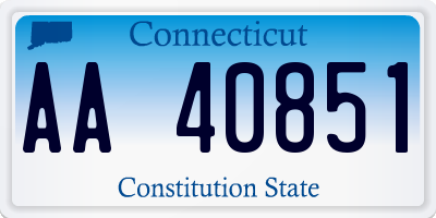 CT license plate AA40851