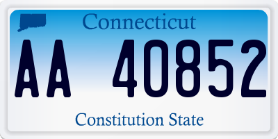 CT license plate AA40852