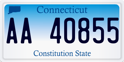 CT license plate AA40855