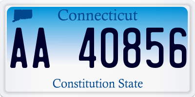 CT license plate AA40856