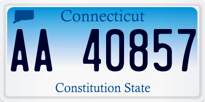 CT license plate AA40857