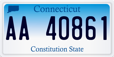 CT license plate AA40861