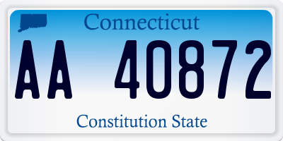 CT license plate AA40872