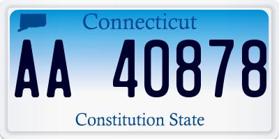 CT license plate AA40878