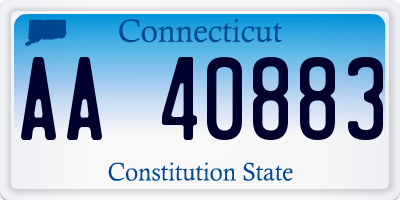 CT license plate AA40883