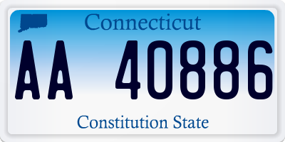 CT license plate AA40886