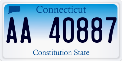 CT license plate AA40887