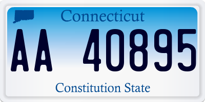 CT license plate AA40895