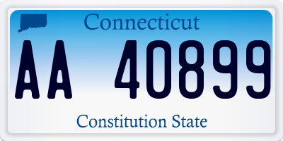 CT license plate AA40899