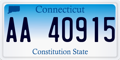 CT license plate AA40915