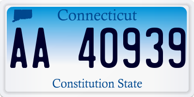 CT license plate AA40939