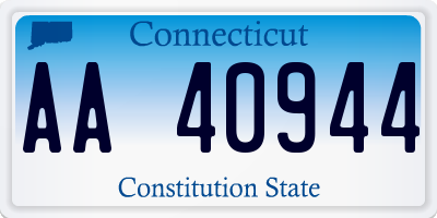 CT license plate AA40944