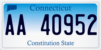 CT license plate AA40952