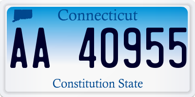 CT license plate AA40955