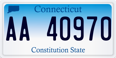 CT license plate AA40970