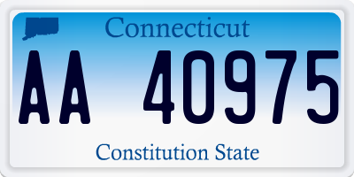 CT license plate AA40975