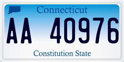 CT license plate AA40976