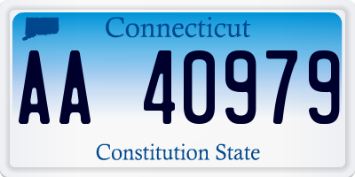 CT license plate AA40979