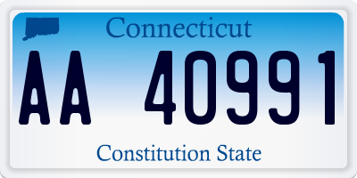 CT license plate AA40991