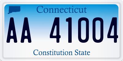 CT license plate AA41004