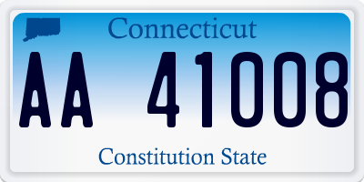 CT license plate AA41008