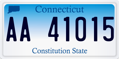 CT license plate AA41015
