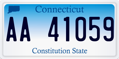 CT license plate AA41059