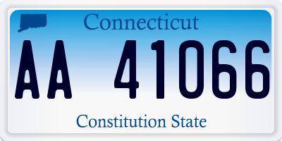 CT license plate AA41066