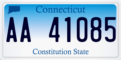 CT license plate AA41085