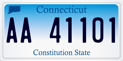 CT license plate AA41101