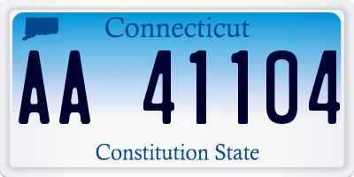 CT license plate AA41104