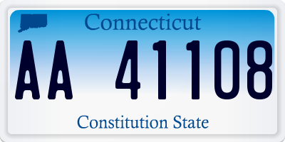 CT license plate AA41108