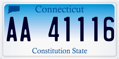 CT license plate AA41116