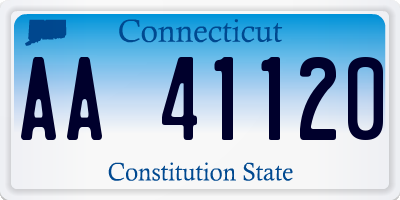 CT license plate AA41120