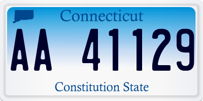 CT license plate AA41129