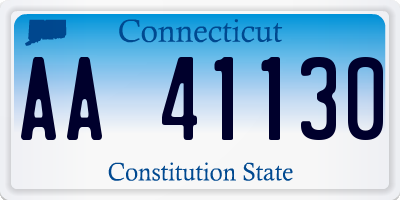 CT license plate AA41130
