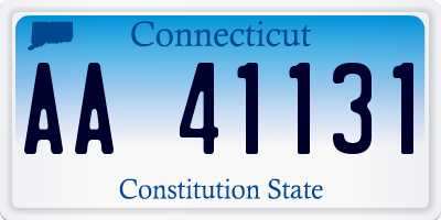 CT license plate AA41131